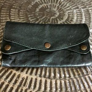 All saints black leather wallet great condition